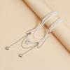 Fashion Trend Accessories Irregular Hand-Beaded Love Fringe Serpentine Pendant Mix Necklace Stainless Steel Jewelry