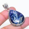 Natural Sodalite Gemstone Handmade 925 Sterling Silver Pendant 1.81" AP-15442