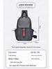 Trendy Waterproof Men's Chest Bag for Commuting and Leisure Travel - Fashionable Unisex Shoulder Messenger Bag