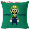 Super Bros Mario Pillow Cover Car Home Living Room Sofa Bedroom Cover Cushion