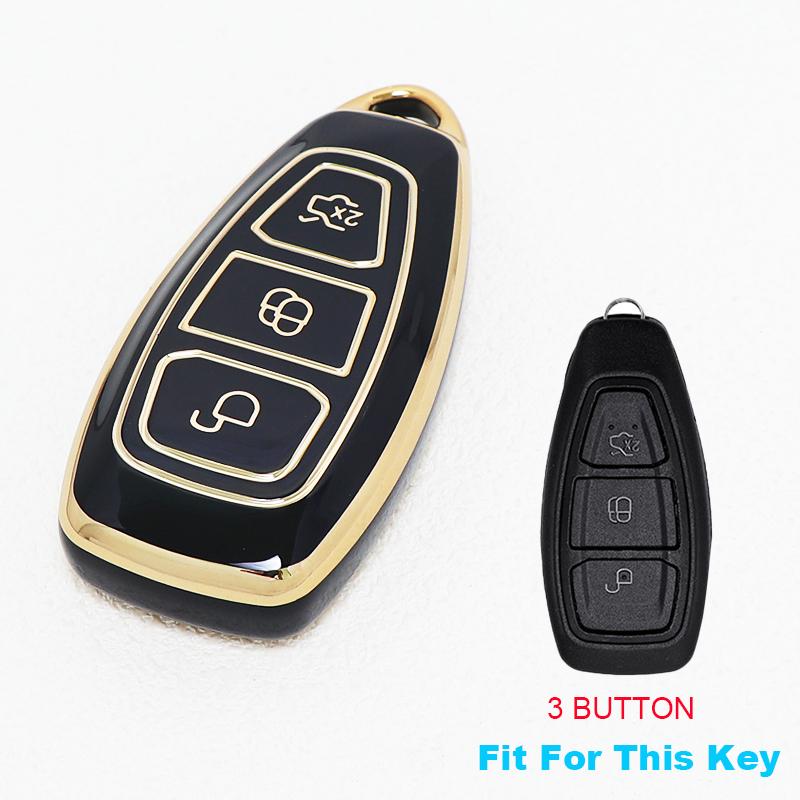 Tpu For Ford B-Max C-Max Ii S-Max Kuga Ii Ecosport Fiesta Iv Focus Iii Galaxy Fusion Mondeo Iv Etc. Car Key Case Cover Keychain