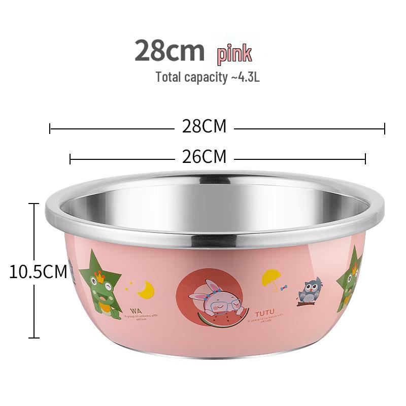 Chinese Style 304 Stainless Steel Family Cartoon Basin
