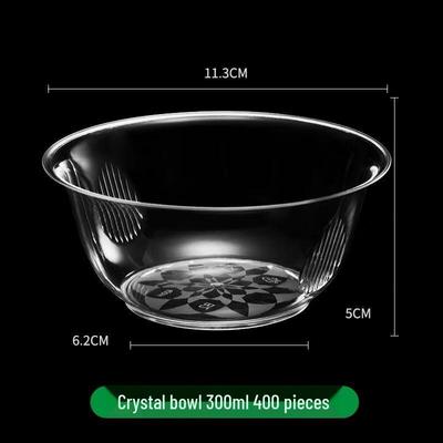 JINGRX Disposable Crystal Plastic Bowls