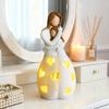 Candlestick Hollow Love Pattern LED Light Living Room Ambiance Lamp Warm Touch Resin Lamp Home Decor Mother Day Gift