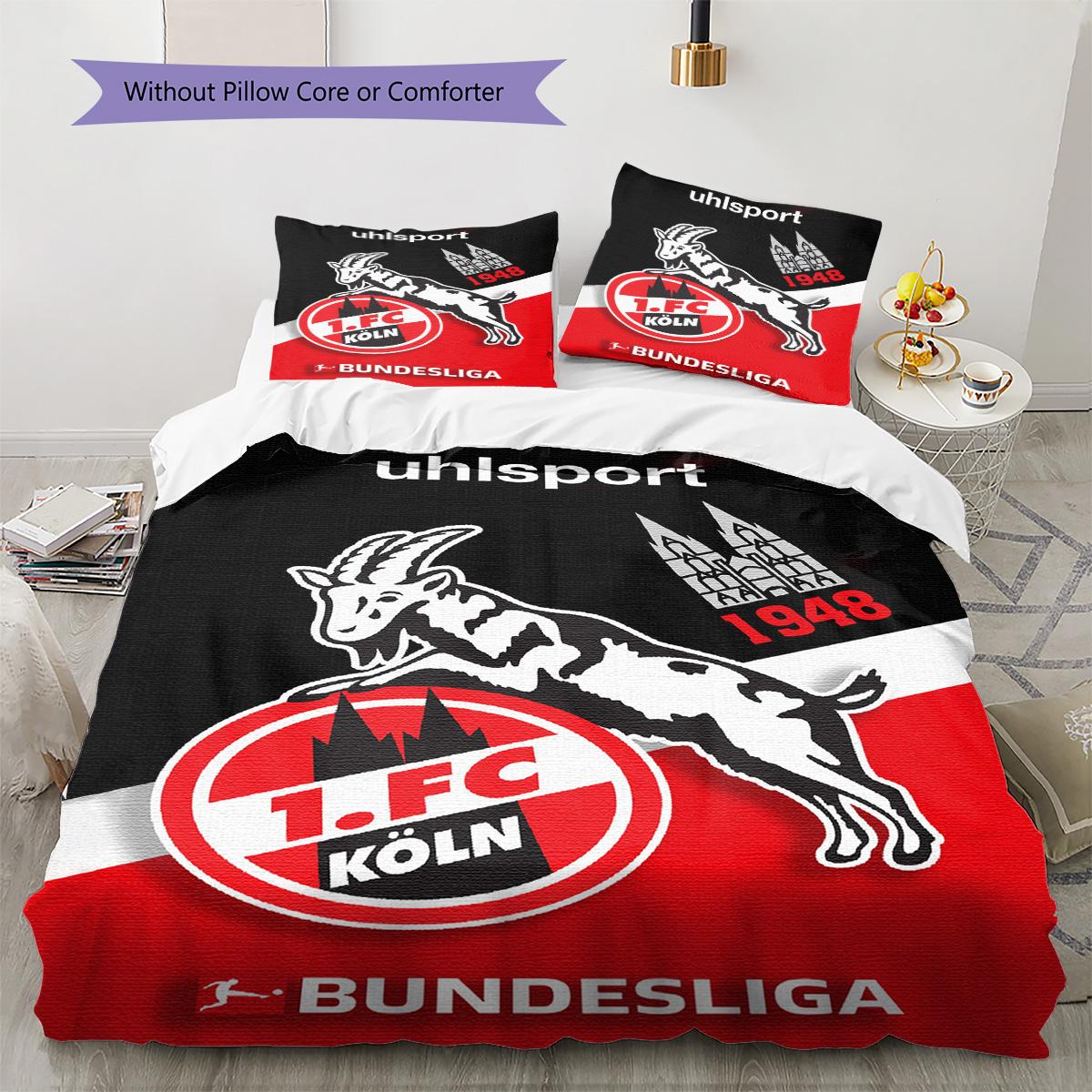 1. FC Köln raksta gultasveļas komplekts