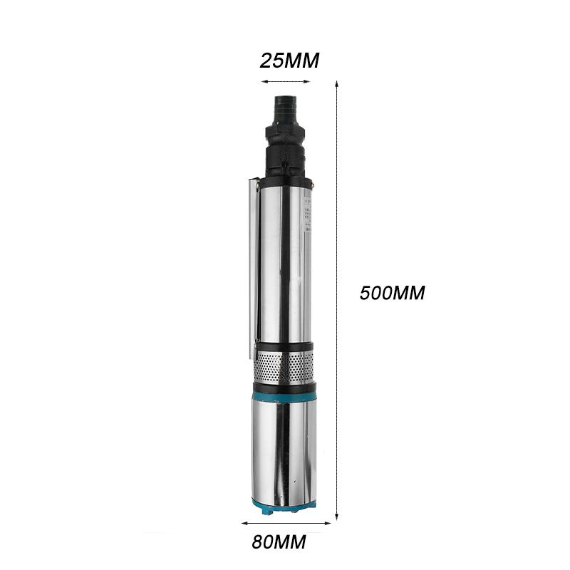 350W Solar Water Pump DC Screw Submersible Pump High Lift Stainless Steel Deep Well Pump Agricultural Irrigation