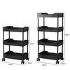 For Multi-Layer Trolley Rack Kitchen Floor Bedroom Organizer Cart Wheeled Bathroom Storage Rack Shelves Kitchen