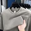 American Style Retro Heavyweight Solid Color Short Sleeved T-shirt Men Women Summer Street Trendy Washed Old Oversized Clothes