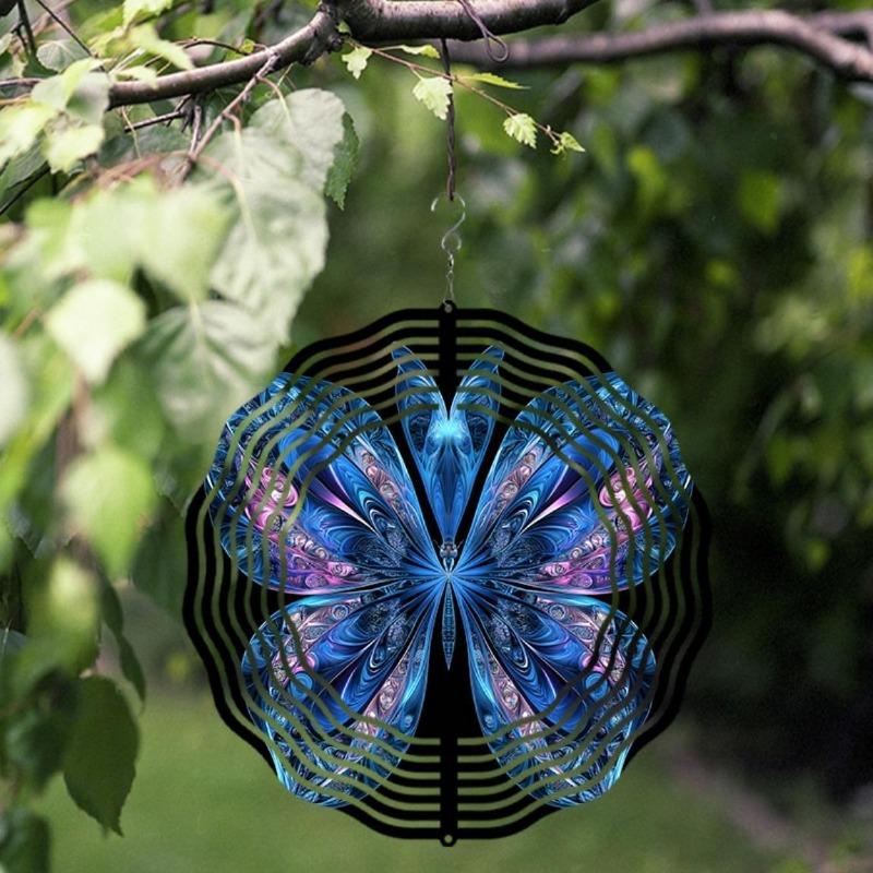 10 Inch Hanging Wind Spinner with 360 Degree Hook for Balcony Garden Decor Spring Summer Outdoor DecorationMetal Wind Chimes for Home Decor