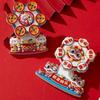 Cartoon New Year Refrigerator Magnets Chinese Style 3D Rotatable Magnet  Celebration Party
