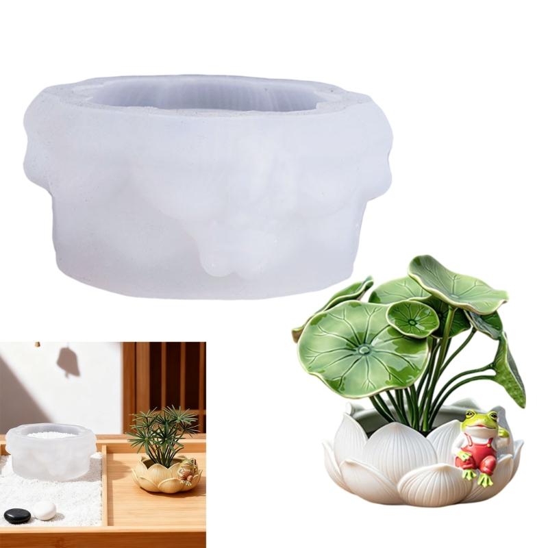 Creative Flower Silicone Mold for Handmade Flower Pot Jewelry Holder and Candle Stand Planter Mould