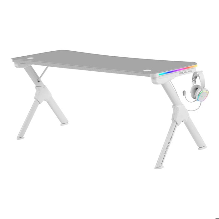 Mesa Gaming - Mars Gaming - MGDXL RGB - Blanc - Montage Facile - Garantie 2 Ans