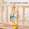Plush Baby Car Seat Pendant With Rattle For Infant Sensory Development And Teething