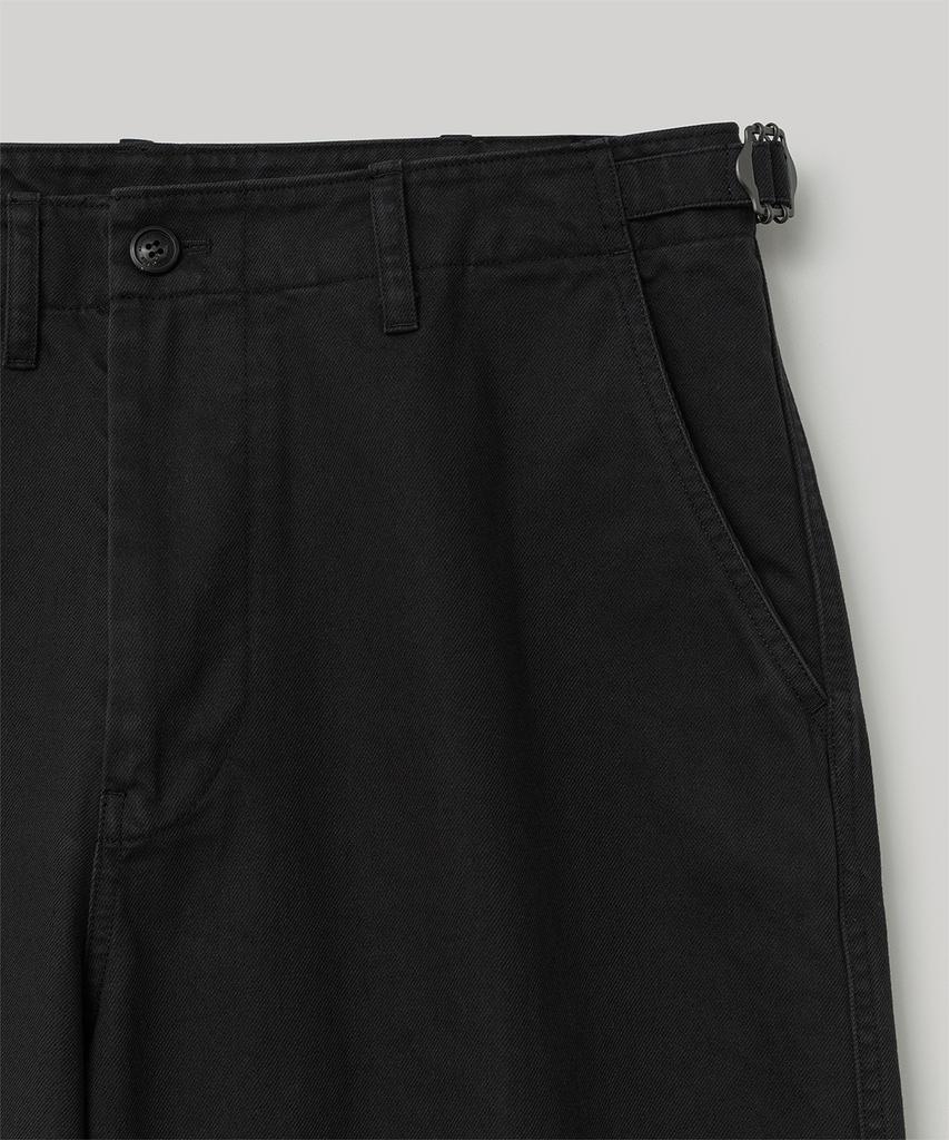 ANOTHER OFFICE French Drill Chino Pants (Black)