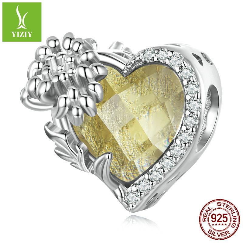 December Birthstone Bracelet Beads, Month Flower Language S925 Silver Love Bead Accessories