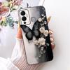 For Infinix Hot 12 Play 12i Cute Flower Butterfly Cat Painted Case For Infinix Hot12i 12Play Black Silicone Soft Phone Cases