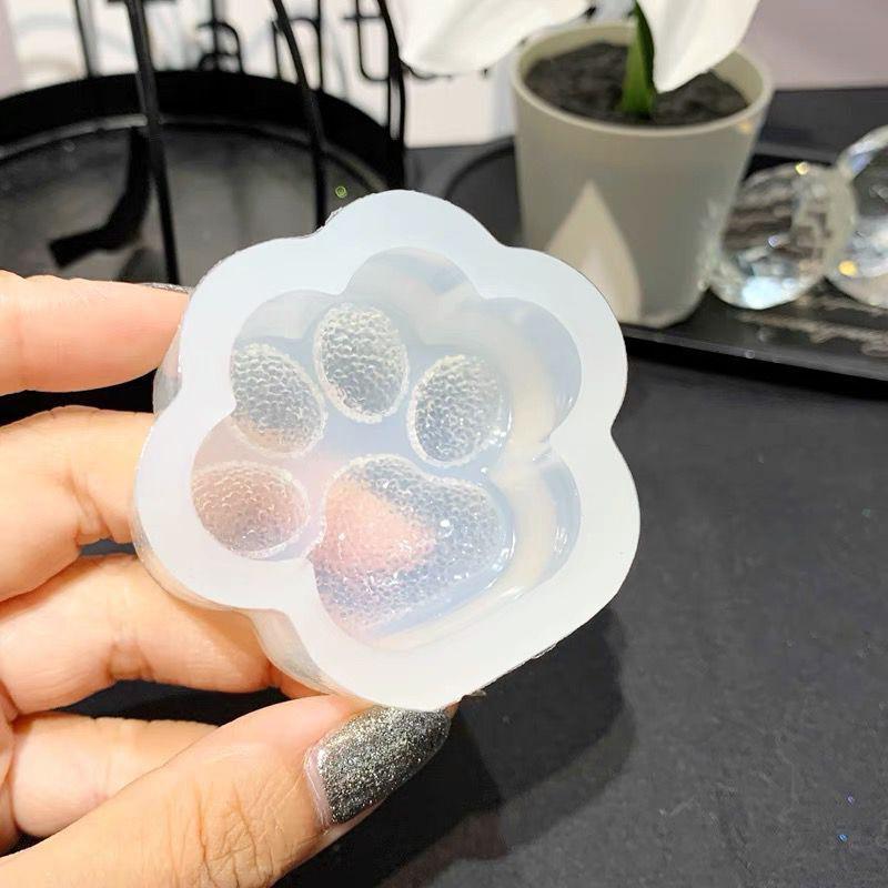 1 Pcs Cat Paw Print Molds Silicone Cat Paw Mold Paw Print Silicone Baking Pan Single Chocolate Soap Candle Tray Mold Maker