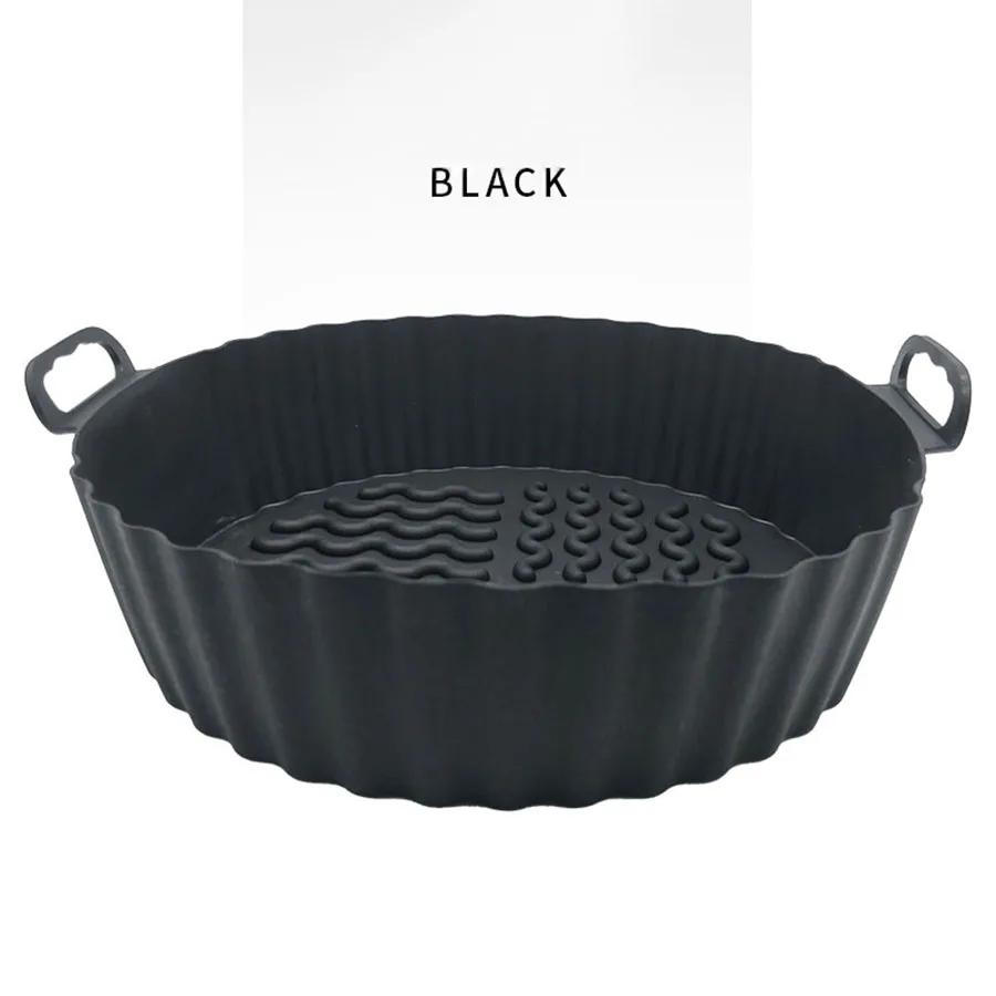 Air Fryer Silicone Liners Air Fryer Silicone Pot Reusable Silicone Air Fryer Liners Food Safe Non Stick Air Fryer Basket Accesso