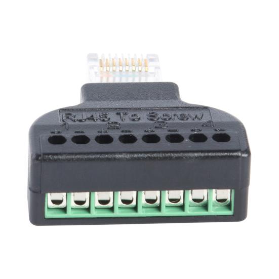 RJ45 Screw Terminal Adaptor Connector Stable Universal RJ45 Male To 8 Pin Screw Terminal Connector Ethernet Extender