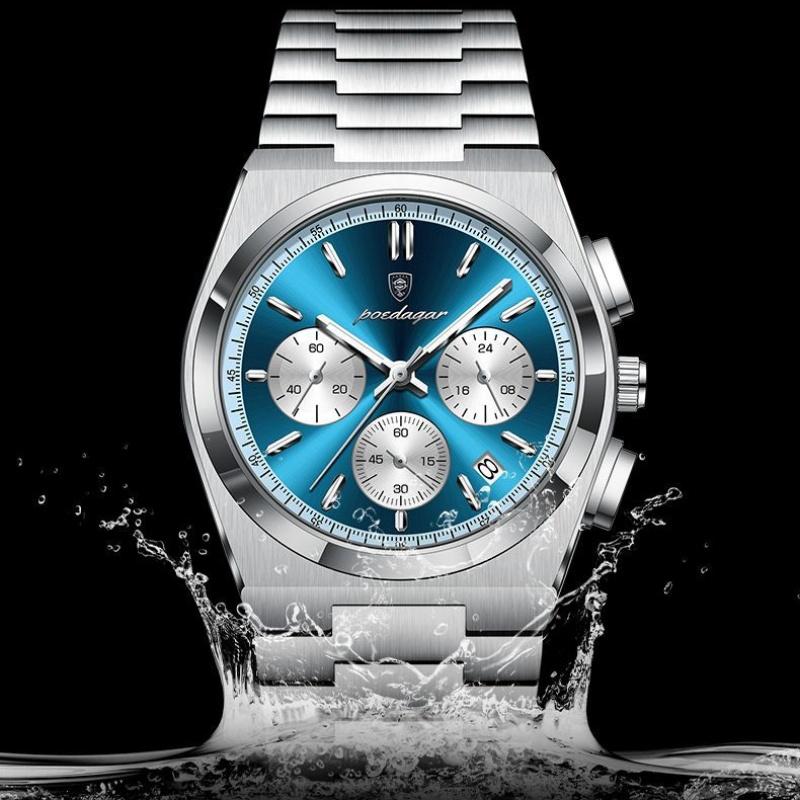 This Is A Newly Designed Fashion Sports Watch Multifunctional Hands with Waterproof Luminous Triple Display Dial Luxury Men's Watch