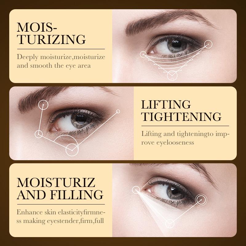 ZOZU 24k Gold Hyaluronsäure Augencreme Gegen Dunkle Ringe Tränensäcke Straffend Feuchtigkeitsspendend Augen Hautpflege Produkte