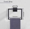 Stainless Steel Towel Ring Wall Mounted Square Towel Holder Hand Towel Hanger Bath Towel Rack for Kitchen Bathroom Toilet