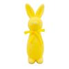 Standing Easter Bunny Decor with Bow Flocked Rabbit Figurine - Premium Material Craft Cute Design Festive Atmosphere Decoration