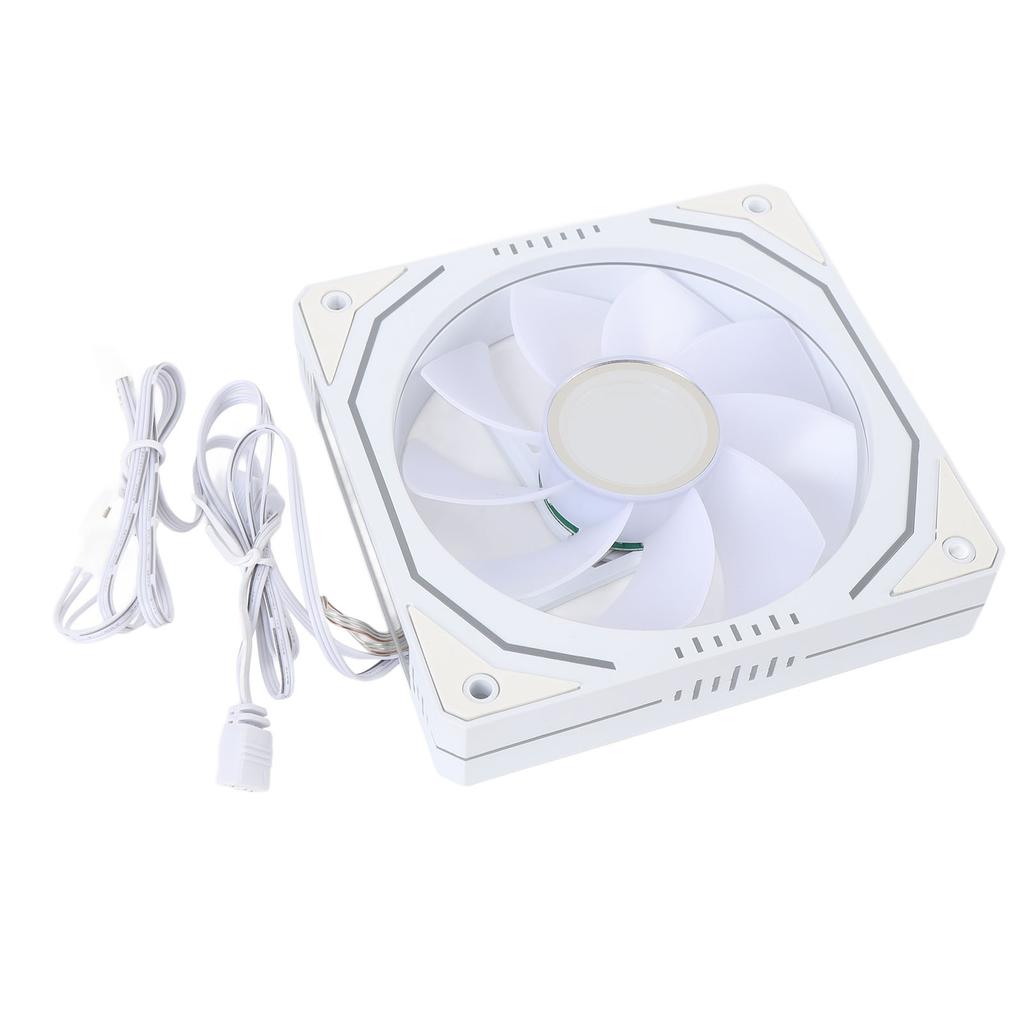 CPU Cooling Fan 120mm 3 Pin ARGB PWM Control 800 to 1800RPM LED Light Computer Cooler Fan for