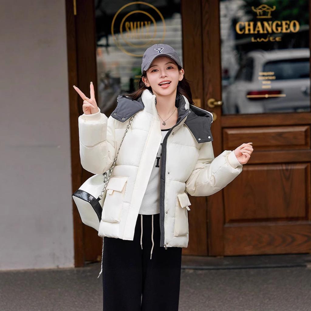 New Winter Down Jacket, Short Korean Style Versatile Hooded Jacket for Women