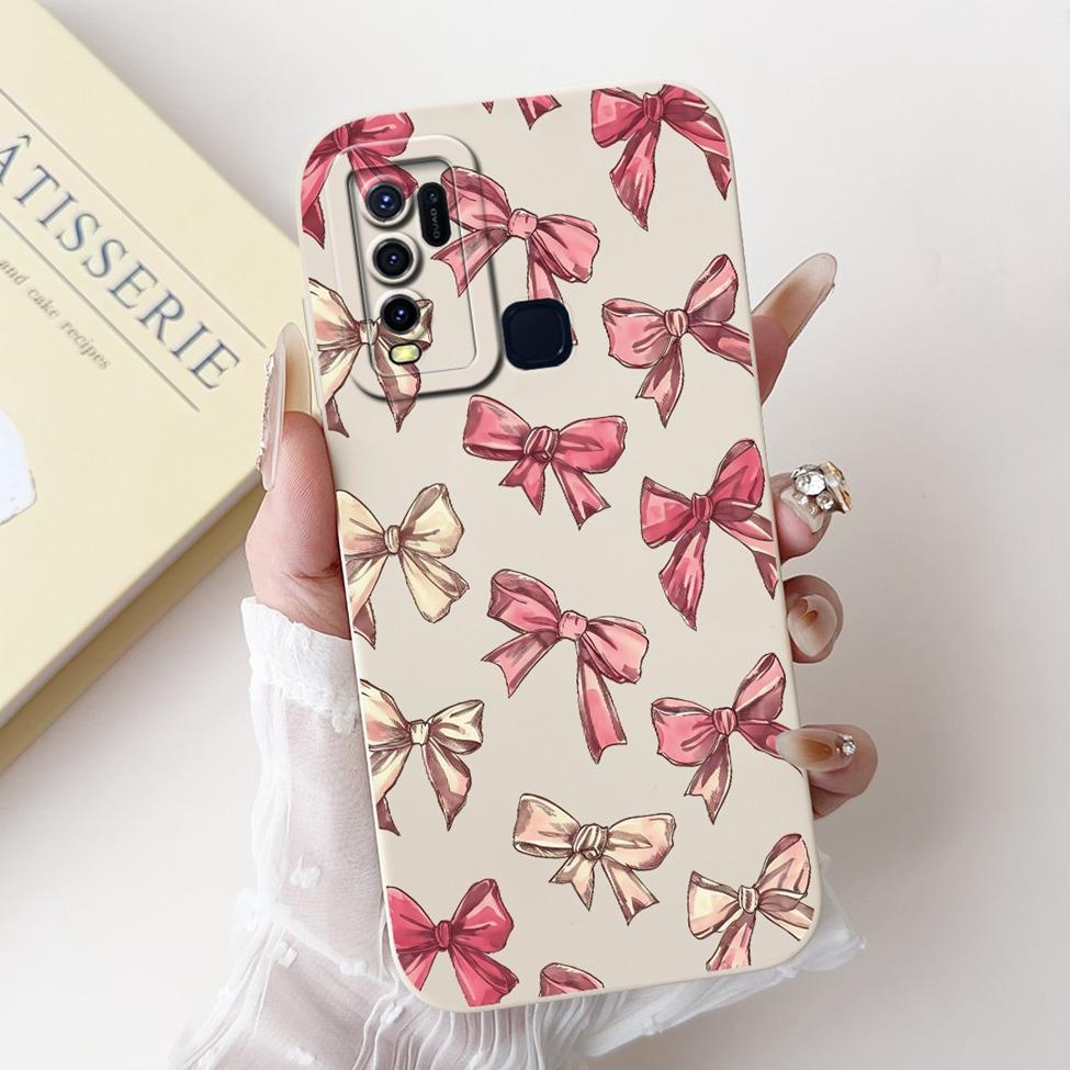 For Vivo Y30 1938 Case Y50 1935 Luxury Flowers Kawaii Cute Funny Painted Silicone Shockproof Phone Case For Vivo Y50 Back Cover