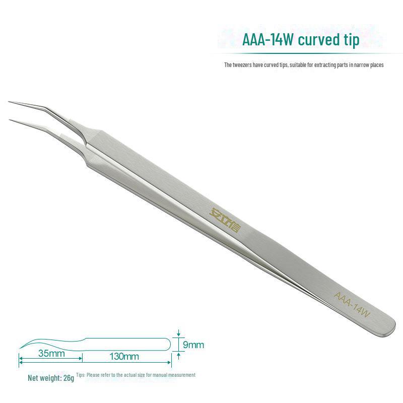 

Высокоточные локтевые пинцеты из нержавеющей стали Anlixin для ногтей и ресниц