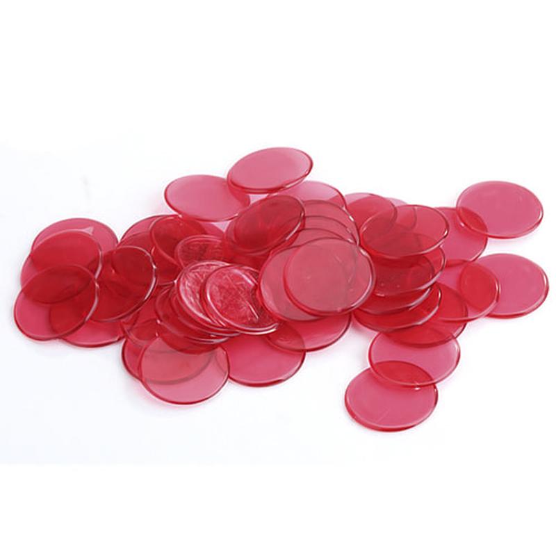 4 Colors Bingo Games Chips Markers for Cards Game Plastic 3/4 Inch Pack of 100