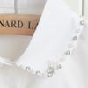 Women's Rhinestone Pearl Chiffon Fake Collar - Winter Korean Style
