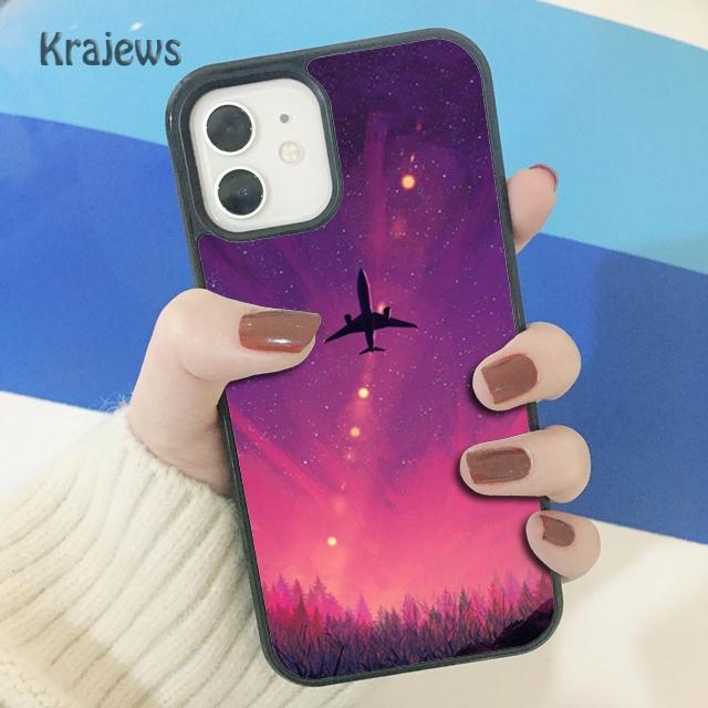 Krajews Flugzeug Flugzeug Flugzeug Weiche Telefon Fall Abdeckung Für iPhone 14 5 SE 6s 7 8 plus XR XS 11 12 13 pro max Samsung S21 S22ultra