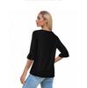Women's Casual 3/4 Sleeve Tops V-Neck   T-Shirt  Tops