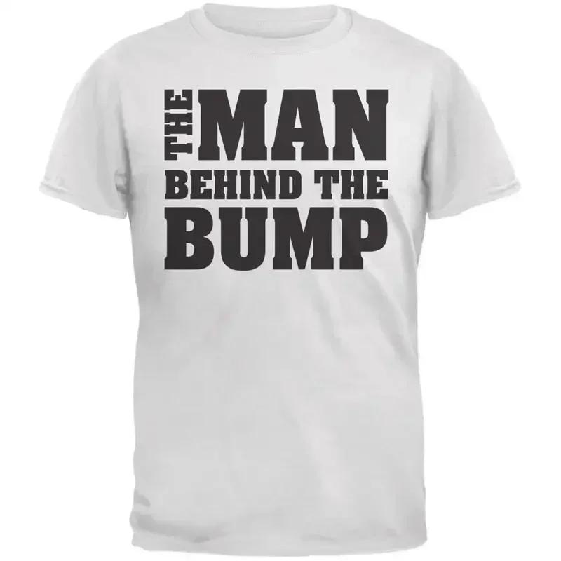 Fathers Day The Unisex Behind Bump White Adult T Shirt