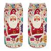 Casual Work Business Socks 3D Christmas Santa Elk Printing Medium Sports Socks