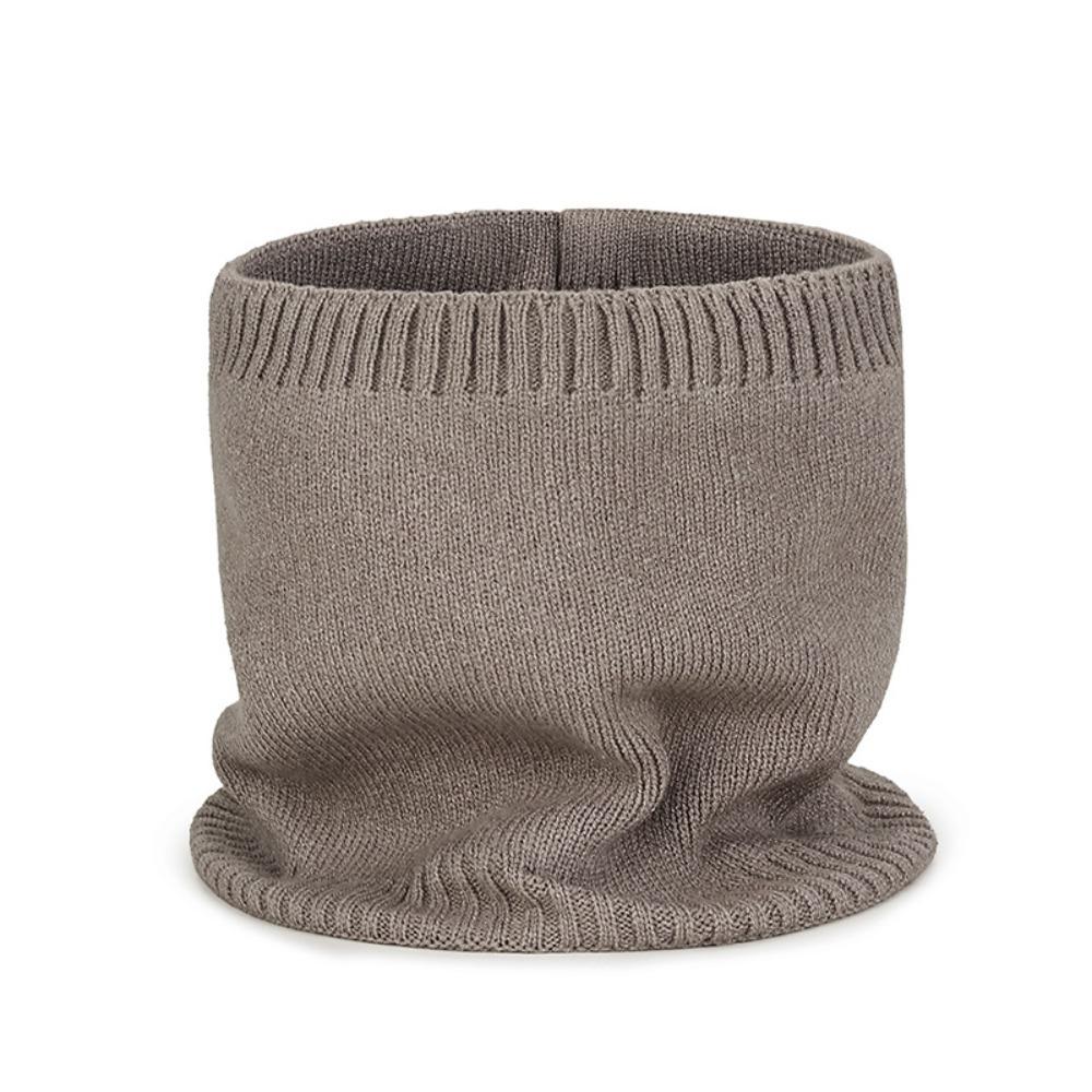 New Thickened Warm Scarves Plush Solid Color Neck Gaiter Face Cover Knitted