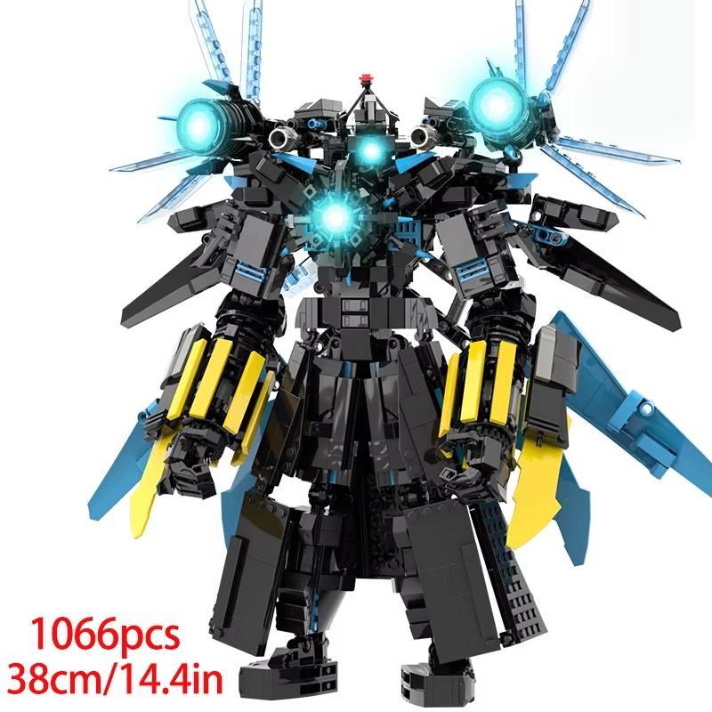 2026 Skibidi Toileted Man Building Blocks Upgraded VersionTitan Speaker King TVMan DIY Bricks Toys For Xmas Gifts