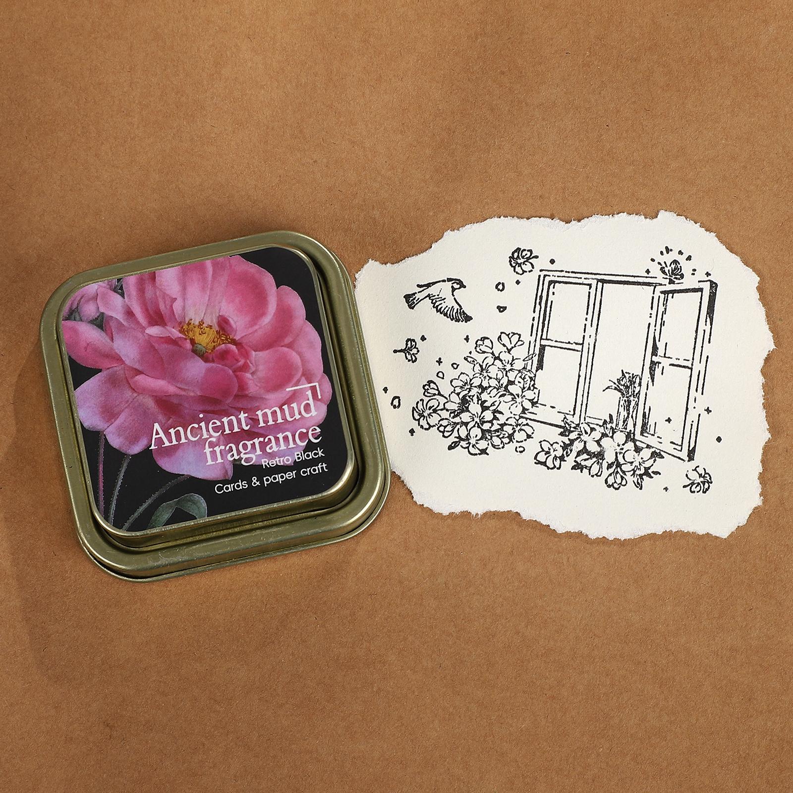 Ancient Mud Fragrance Series Vintage Iron Box Ink Printing Inkpad Creative DIY Journal Material Student Supplies Stationery