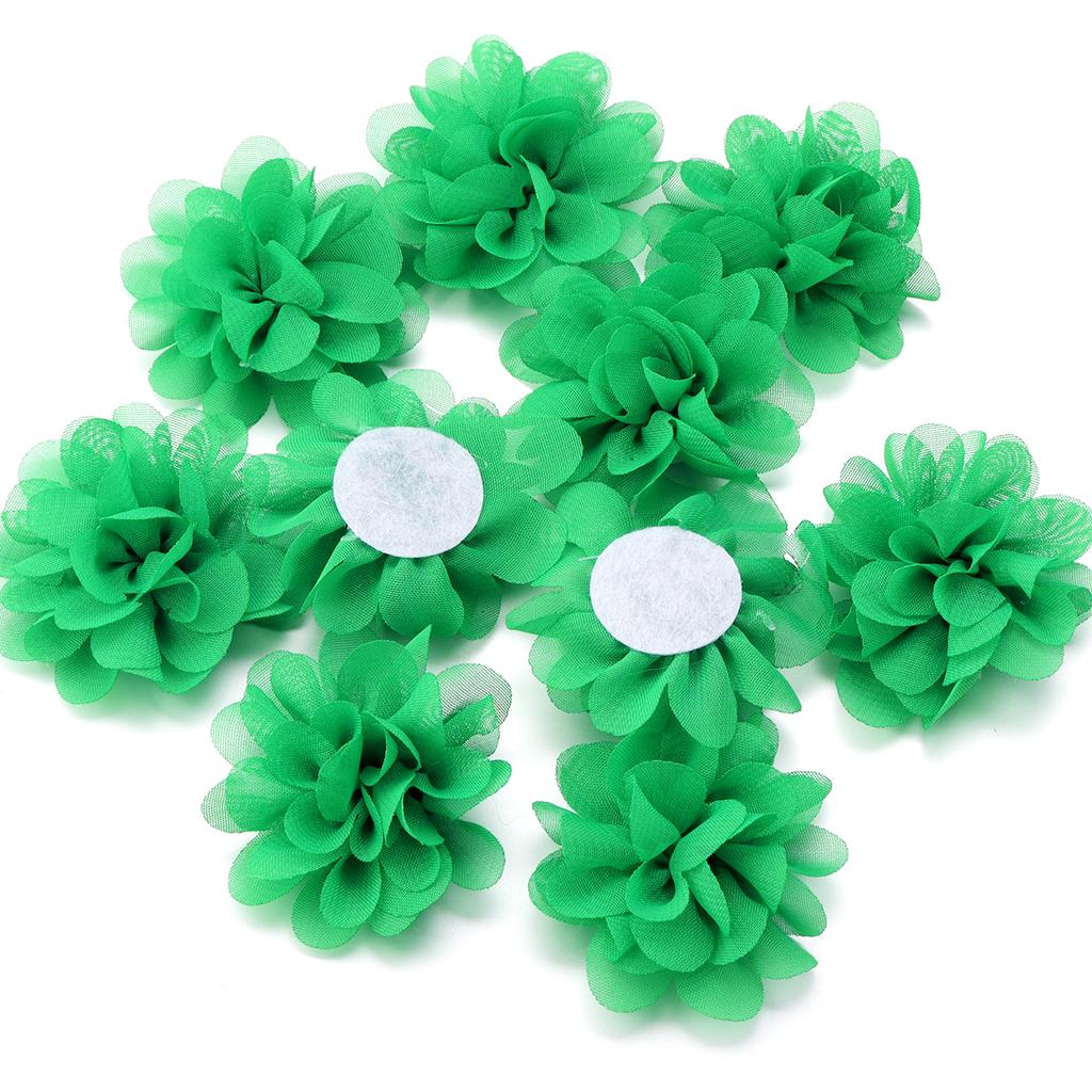 10pcs/lot 5cm Colorful Chiffon Fabric Flowers For Wedding Party Decoration Artificial Flowers For Dress Crafts Decoration