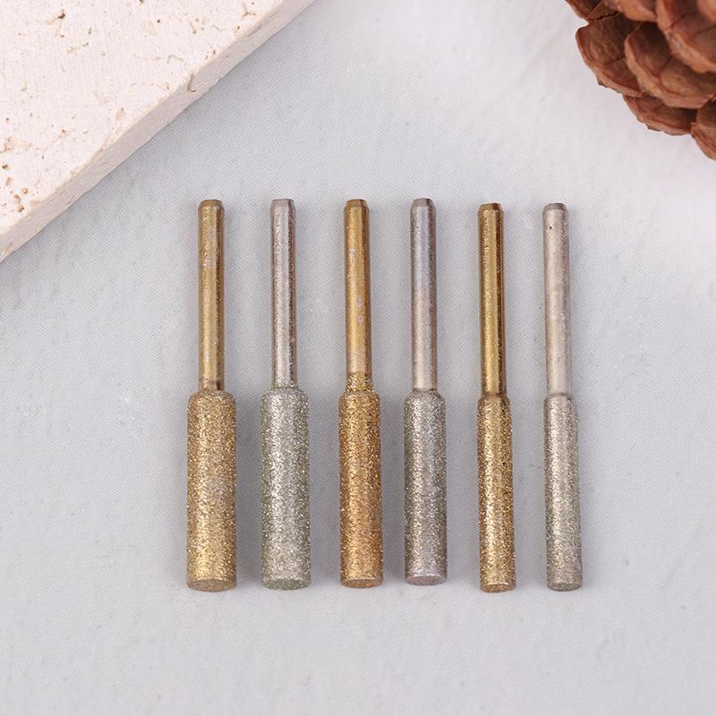 

6Pcs Chainsaw Bits Titanium Plated Diamond Sharpener High Hardness Electric Chainsaw File 4- 5.5Mm Chainsaw Sharpener Stone