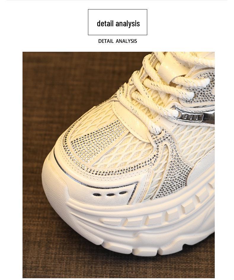 Women's Hidden Heel Chunky Dad Shoes - Autumn 2025 Mesh Casual Sneakers HS6798-1