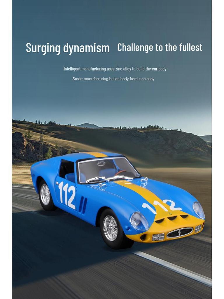 Bimego 1:24 250GTO Racing FXXK Alloy Car Model - Boys Gift