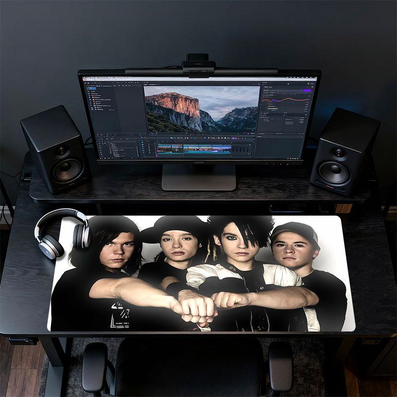 Tokio Hotel Band Mouse Pad, Large Gaming Desk Mat, Non-slip XXL Mousepad for Laptop & Tablet, Mini PC Playmat with Stitched Edges
