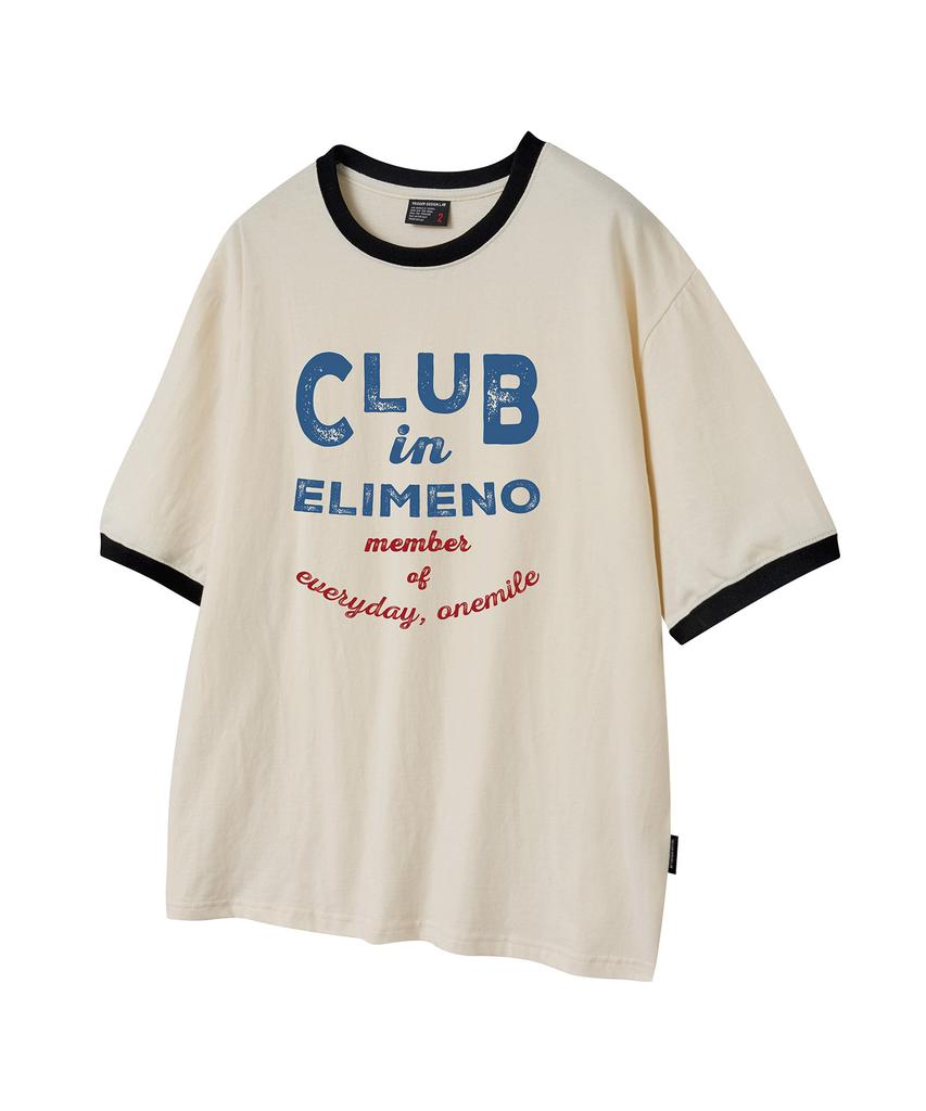 ELIMENO El Club One Mile Ringer Short Sleeve T-Shirt 5 Colors
