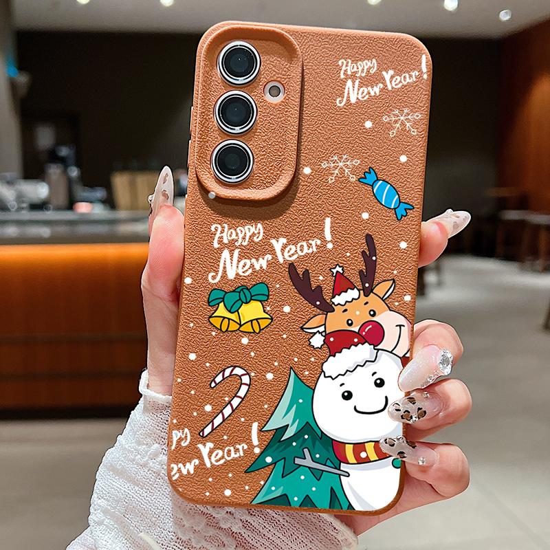 Happy New Year Phone Case For Samsung Galaxy A56 A16 A17 A36 A26 A55 A15 A25 A54 5G S25 S24 S22 Ultra S24 S23 FE Soft TPU Cover