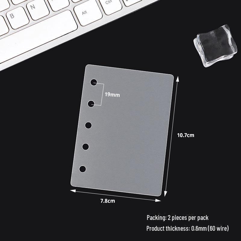 

Аксессуары для блокнота с отрывными листами формата А8 с 5 отверстиями: Разделительная доска PP и защитная пленка для страниц M5