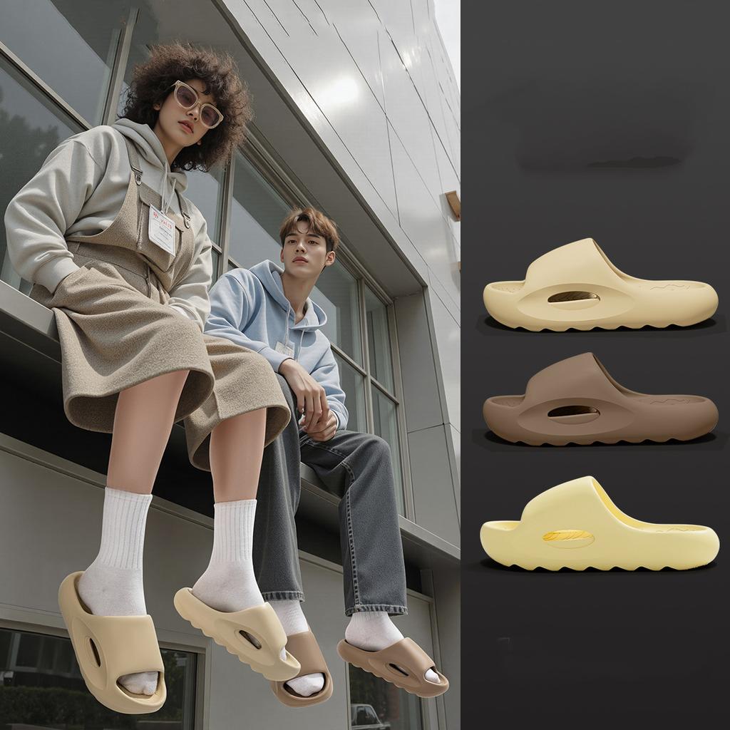 Fashion Crestar Summer Thick Soles Slippers For Women 2025 New Outdoor Anti-slip Beach Slides Soft Comfort EVA Sandals House Bath Shoes