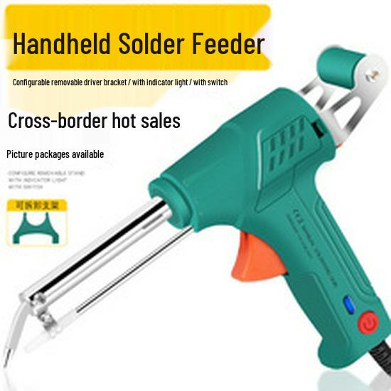 60W Internal Heating Semi-Automatic Soldering Iron with Manual Feed, US Standard